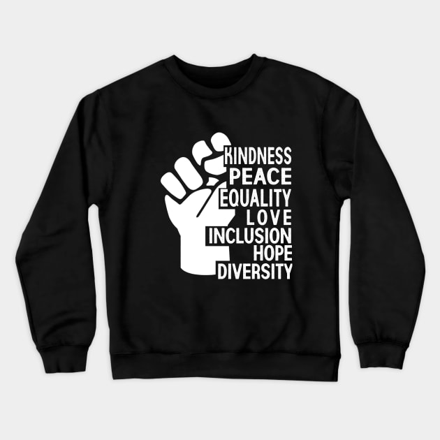 peace love inclusion equality diversity Crewneck Sweatshirt by Devasil